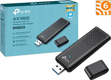 Placa De Red Wifi Usb Tp-Link Archer Tx20u Wifi 6 Dual Band 2.4ghz 5ghz Ax1800