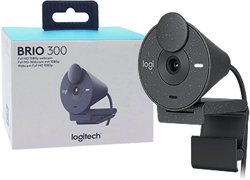 Webcam Logitech Brio 300 2mp 1080p 30fps Cable Usb Tipo C Inlcuye Adaptador A Usb Tapa Imantada