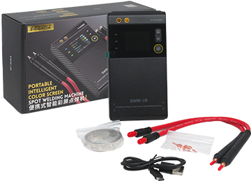 Soldador De Puntos Fnirsi Swm-10 5000mah Para Baterias Pantalla 1.8 Pulgadas Incluye Rollo De Cinta Niquel Cable Usb Tipo C Para Cargar Y Puntas Reemplazables