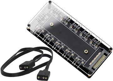 Hub Splitter Argb Rgbw 5v 3 Pines 11 Puertos Se Alimenta Por Puerto Sata - Solo Argb Para Conectar Luces Hasta 10 Luces Argb