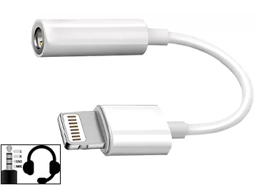Adaptador Apple Lightning 8 Pines M A Jack 3.5mm H - Para Iphone Con Microfono Alternativo