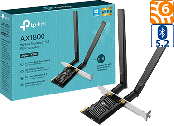 Placa De Red Wifi Pci-E Tp-Link Archer Tx20e Ax1800 Wifi 6 Dual Band 2.4ghz 574mbps 5ghz 1201mbps Bluetooth 5.2 1 2 Antenas