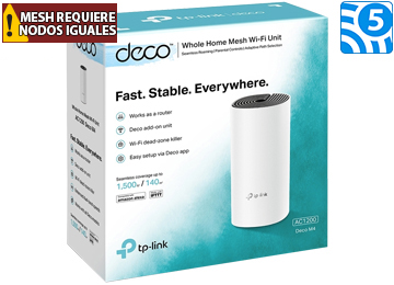 Router Access Point Nodo Tp-Link Deco M4 Mesh Ac1200 Mu-Mimo 2xwan 1xrj45 Gigalan  Dual Band 5ghz 867mbps 2.4ghz 300mbps - Gigabit 1000mbps