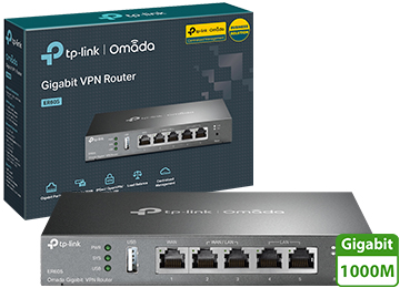 Router Tp-Link Er605 V2 5 Puertos Gigabit Balanceo De Carga Vpn 1xwan 2xwan/Lan 2xlan 1xusb2.0 Version 2.20