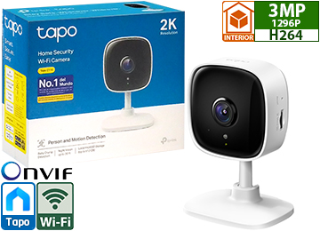 Camara Ip Tp-Link Tapo C110 1296p 2k 3mp Vision Nocturna Expandible Hasta 512gb Modo Privacidad Wifi Interior