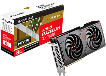 Placa Video Vga Sapphire Radeon Rx7600 Pulse 8gb Gddr6 3xdisplayport 1xhdmi - Requiere Alimentacion Pcie 8 Pines