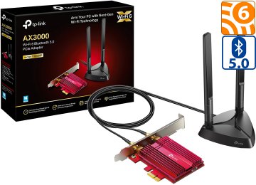 Placa De Red Wifi Pci-E Tp-Link Archer Tx3000e 2 En 1 Wifi 6 + Bluetooth 5.3 Dual Band 2.4ghz 574mbps 5.0ghz 2402mpbs 2 Antenas Externas 6dbi Incluye Chapa Low Profile