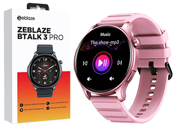 Smartwatch Zeblaze Btalk 3 Pro Acelerometro Girocopio Frecuencia Cardiaca Saturacion De Oxigeno En Sangre Oximetro De Pulso Ip68 260mah Bluetooth 5.2 Pantalla 1.3 Pulgadas Rosa