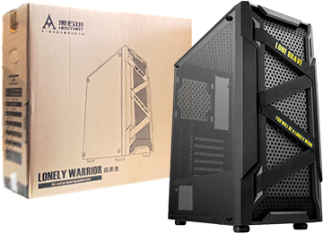 Gabinete Hestart Lonely Warrior Atx Microatx Miniatx Lateral Transparente 2xusb2.0 1xusb3.0 2xjack3.5mm Gpu Hasta 31cm Cpu Hasta 15cm Dimensiones 476x240x437mm Negro