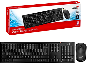 Kit Teclado + Mouse Genius Slimstar 8000se Inalambrico