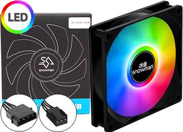 Cooler Turbina 120x120mm Snowman Bf120 Rgb Hidraulico 1100rpm Conector 3 Pines Y Molex Negro