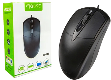 Mouse M-045 Usb Cable 1.5mts 1200 Dpi Negro