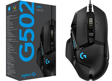 Mouse Logitech G502 Hero 100 A 25600 Dpi Rgb 1ms Peso 121gr Sensor Hero Procesador 32bit Arm Negro