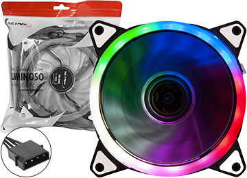 Cooler Turbina 120x120mm Netmak Nm-Ring Rgb Tipo Anillo Conector Molex