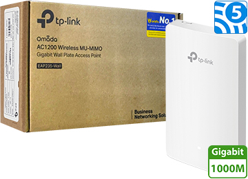 Access Point Tp-Link Eap235 Wall Ac1200 Mu-Mimo Gigabit De Pared Alimentacion Por Poe 42.5v 57v 0.6a Trae 1xpoe Entrada 1x Poe Salida 2xglan 4 Puertos Gigabit - No Incluye Trafo Ni Adaptador Poe