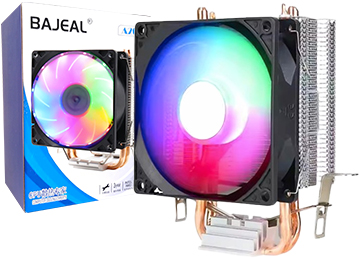 Cooler Bajeal A200 Rgb 2000rpm Conector 3 Pines Intel 775 1150 1151 1155 1156 1200 1700 Amd Am2 Am2+ Am3 Am3+ Am4 Am5 Fm1 Fm2 Dimensiones 92x63x135mm Incliye Grasa Siliconada