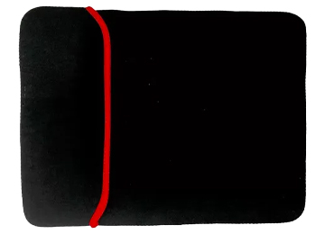 Funda Netbook Tablet 12 Neoprene Dimensiones 31.7x22.7cm Negra Con Tira Roja