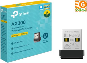 Placa De Red Wifi Usb Tp-Link Archer Tx1u Nano Ax300 Wifi 6 2.4ghz 287mbps