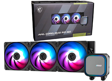 Water Cooler Msi Mag Coreliquid A13 360 3x120mm Argb Gen2 1700 1800 Am4 Am5 Dimensiones Radiador 394x119.6x27mm Incluye Pasta Termica Negro