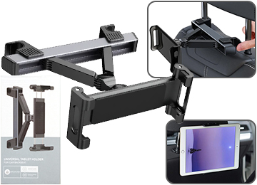 Soporte Celular Tablet Universal Asiento Apoya Cabeza Auto Metalico