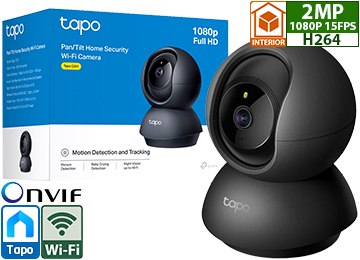 Camara Ip Tp-Link Tapo C201 Wifi Wifi 1080p 2mp H264 Ia Vision Nocturna Vision 360 Grados Deteccion De Movimiento Y De Llanto Bebe Control Ptz Parlante Y Microfono Microsd Hasta 512gb Interior