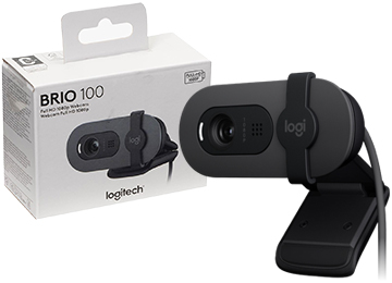 Webcam Logitech Brio 100 1080p Fhd 30fps Enfoque Fijo Microfono Conector Usb Normal