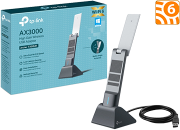 Placa De Red Wifi Usb Tp-Link Archer Tx50uh Ax3000 Wifi 6 Dual Band 2.4ghz 574mbps 5.0ghz 2402mbps