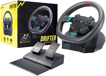 Volante Noganet Drifter Con Pedalera Levas De Cambio Sistema Dual De Sujecion Mesa Giro De Volante 270 A 900 Grados Compatible Pc Ps4 Ps3 Xbox Nintendo Switch