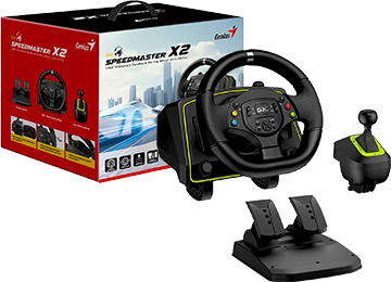 Volante Genius Speedmaster X2 Usb Rotacion Volante 270 900 1080 Grados Compatible Con Pc Ps3 Ps4 Xbox Series X Xbox One