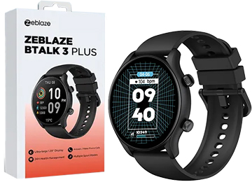 Smartwatch Zeblaze Btalk 3 Plus Acelerometro Girocopio Frecuencia Cardiaca Saturacion De Oxigeno En Sangre Oximetro De Pulso Ip68 260mah Bluetooth 5.2 Pantalla 1.39 Pulgadas Negro