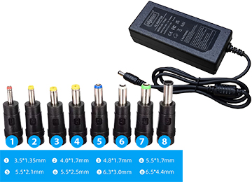 Cargador Transformador Universal 24v 4a 96w Con 8 Conectores No Incluye Cable De Tension Power Pc Codigo 6662