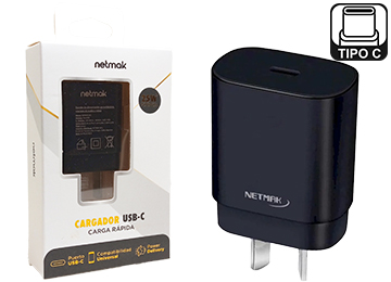 Cargador 220v 5v 9v 12v Usb Tipo C H Netmak Nm-cp5 25w Carga Rapida Sin Cable En Caja