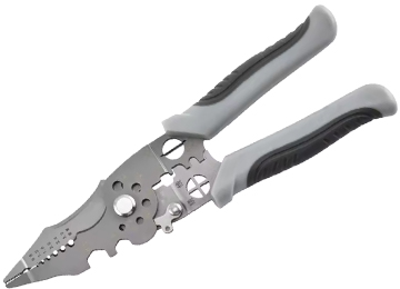 Pinza Pela Cable 21cm Medidas 0.8 A 3.0 M8 M10 K2.5 K3.0 K3.5 K4 K5 Con Traba De Cierre Gris En Bolsa