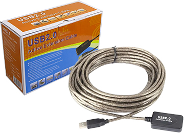 Cable Usb Extension Alargue 10 Mts Mallado Usb 2.0 Activo Amplificado En Caja