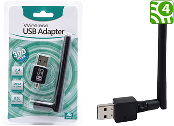 Placa De Red Wifi Usb Jng 150mbps 2.4ghz Con Antena Desmontable 3dbi Chip Realtek Rtl8188etv