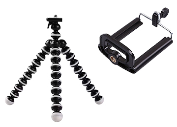 Mini Tripode Flexible 16cm Pelotitas Rosca Para Camara Y Soporte Para Celular
