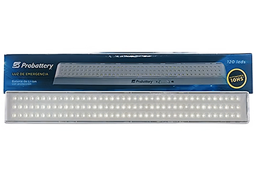 Luz De Emergencia Probattery 120 Leds 12 Watts Bateria 3.7v 4ah Hasta 10hs Dimensiones 450x56x27.5mm
