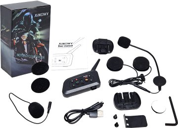 Intercomunicador De Moto Xinowy V6 Plus Bluetooth 5.3 Ipx6 Ip65 Bateria 850mah Incluye Accesorios Y Velcros Autohadesivos