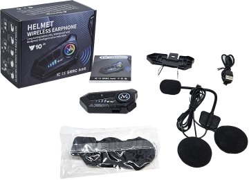 Intercomunicador De Moto Y10-2x Microfono Rigido Bluetooth 5.3 Ipx6 Bateria 1000mah Incluye Accesorios Y Velcros