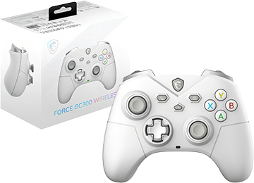 Joystick Msi Force Gc300 Bateria 600mah Bluetooth Tipo C Inalambrico Incluye Receptor Inalambrico Y Cable Usb A Usb Tipo C Blanco