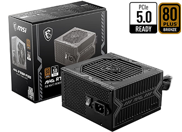 Fuente Msi Mag A750bn Pcie5 750w 80 Plus Bronze Pcie 5.0 +12v 62.5a 1x24pines 2x8pinescpu(4+4) 2x8pinespcie(6+2) 1xpcie(16pines) 5xsata 2xmolex 1 Floppy Negra