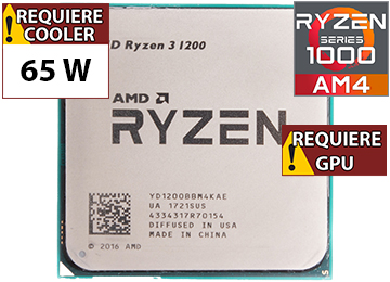 Procesador Amd Ryzen 3 1200 3.1ghz 4 Nucleos 4 Hilos 8mb Cache Tdp 65w Am4 - Outlet - Usado - Oem - No Trae Video Sin Caja Ni Cooler Ventilador