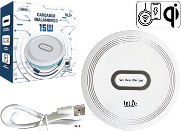 Base Cargador Inalambrico Intco Wf15 5v 9v 15w Transmision Inalambrica 5w 7.5w 10w 15w Dimensiones 101x11.5mm Requiere Cargador De Pared Con Usb Hembra