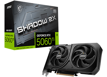 Placa De Video Msi Rtx 5060 Ti Shadow 8gb Gddr7 3xdisplayport2.1 1xhdmi2.1b Pcie5.0 Dlls4 2x Oc Plus - Requiere Alimentacion 1 Conector 8 Pines