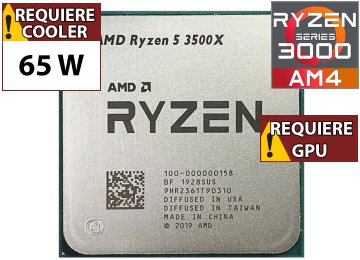 Procesador Amd Ryzen 5 3500x 3.6ghz 6 Nucleos 6 Hilos 16mb Cache Tdp 65w Am4 - Outlet - Usado - Oem - No Trae Video Sin Caja Ni Cooler Ventilador