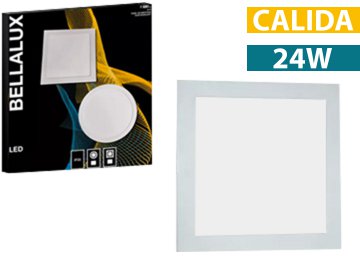 Slim Plafon Led Bellalux 24w 730 Sq 3000k Cuadrado Luz Calida 1920 Lumens Diametro 28.5cm Por Lado