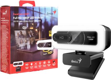 Webcam Genius Facecam Light 2mpx 1080p 30fps Vision 75 Grados Cable Usb 1.5mts Con Microfono