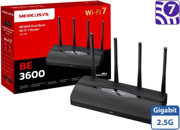 Router Wifi Mercusys Mr27be Be3600 Wifi 7 Dual Band 4 Antenas Omnidireccionales 1 Wan 2.5gbps 1 Lan 2.5gbps Y 2 Lan Gigabit Usb 3.0 Vpn 5ghz 2880mbps 2.4ghz 688mbps Easy Mesh Compatible