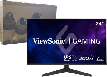 Monitor Viewsonic 24 2xhdmi 1xdisplayport 1xjack3.5mm 1920x1080 200hz 1ms Led Ips Vesa 100x100 Incluye Cable Hdmi Y Cable De Alimentacion
