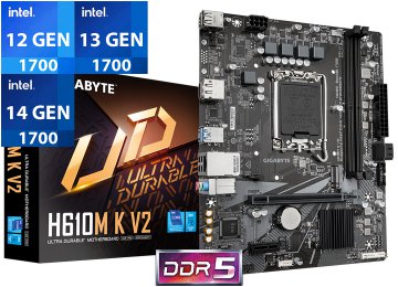 Mother Gigabyte H610m-k V2 Rev 1.0 1xhdmi 1xdisplayport 2xddr5 4xusb2.0 2xusb3.2 1xpciex16 1xpciex1 2xsata Rj45 1xm2 1700 Compatible Generacion 12 13 14 Actualizado